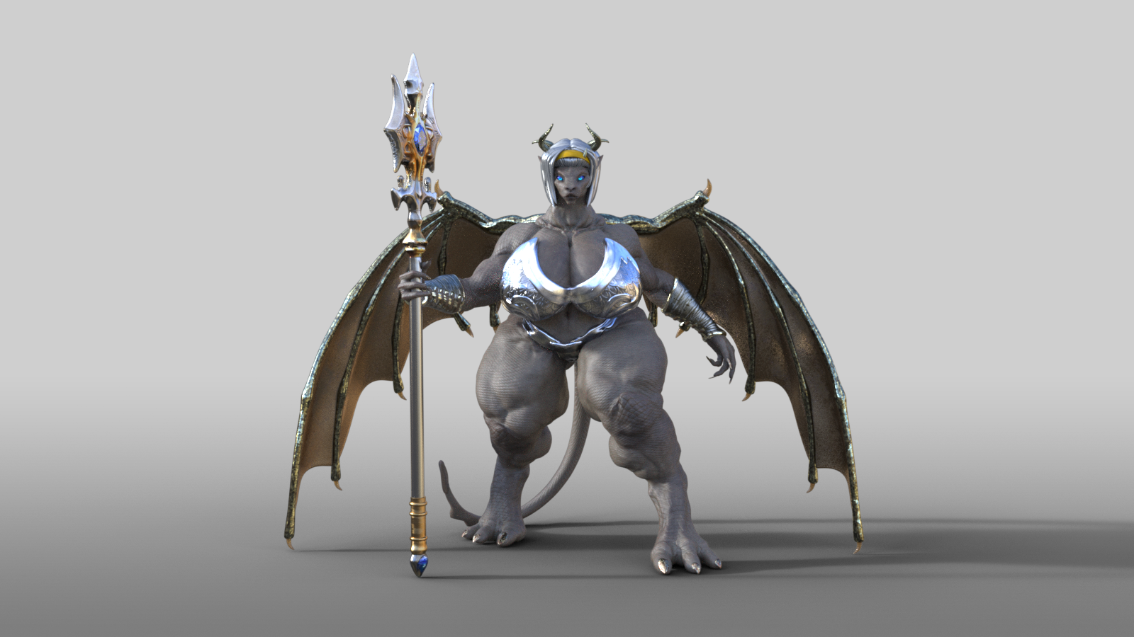 3d Print STL File - LADY DRAGON - DRAGONESS LADY DIAMOND