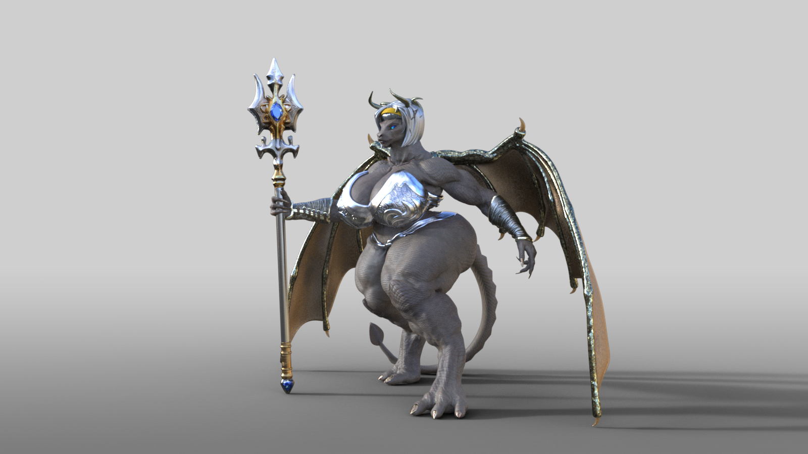 3d Print STL File - LADY DRAGON - DRAGONESS LADY DIAMOND