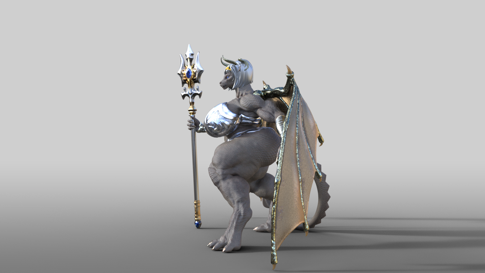 3d Print STL File - LADY DRAGON - DRAGONESS LADY DIAMOND