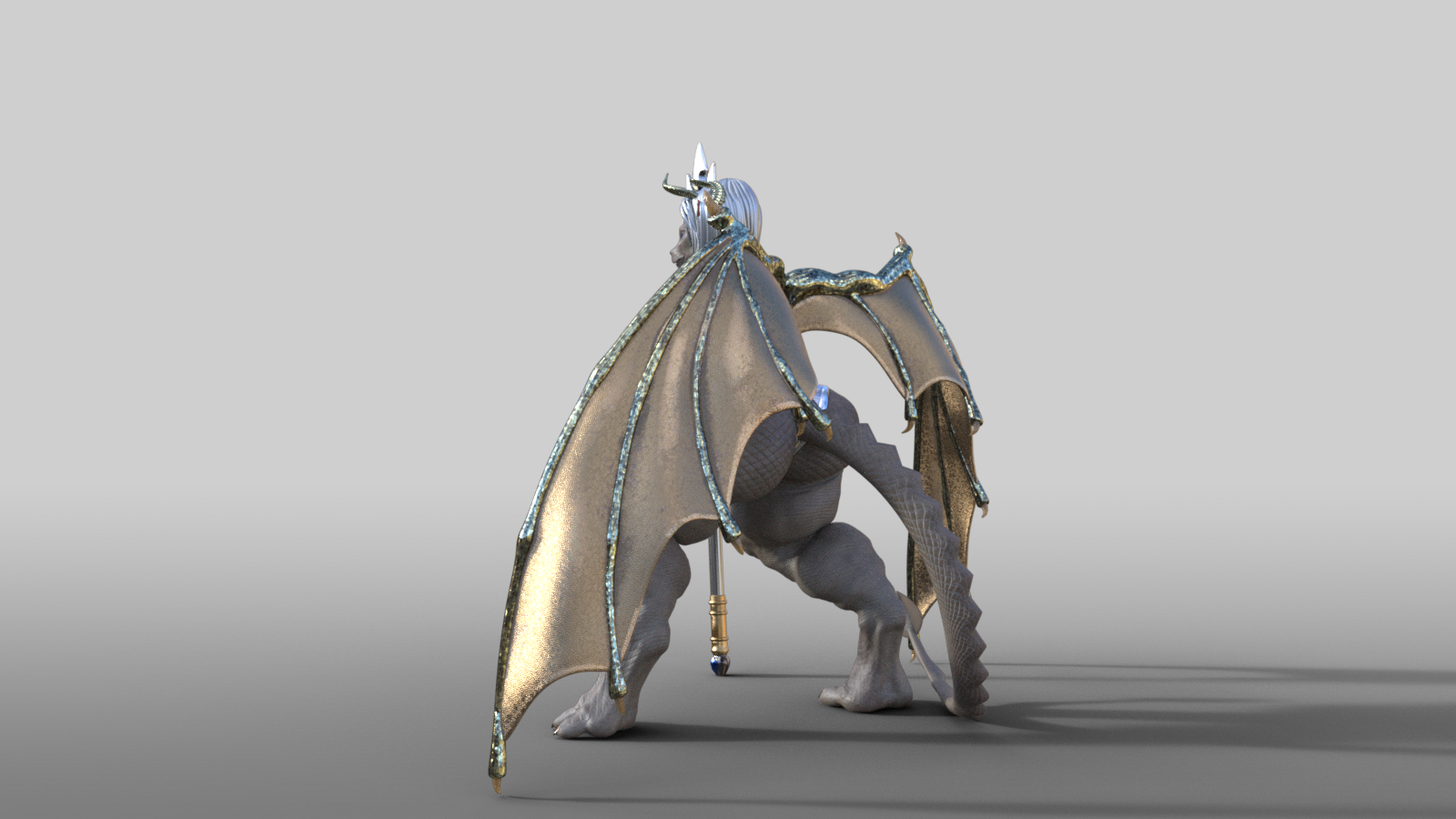 3d Print STL File - LADY DRAGON - DRAGONESS LADY DIAMOND