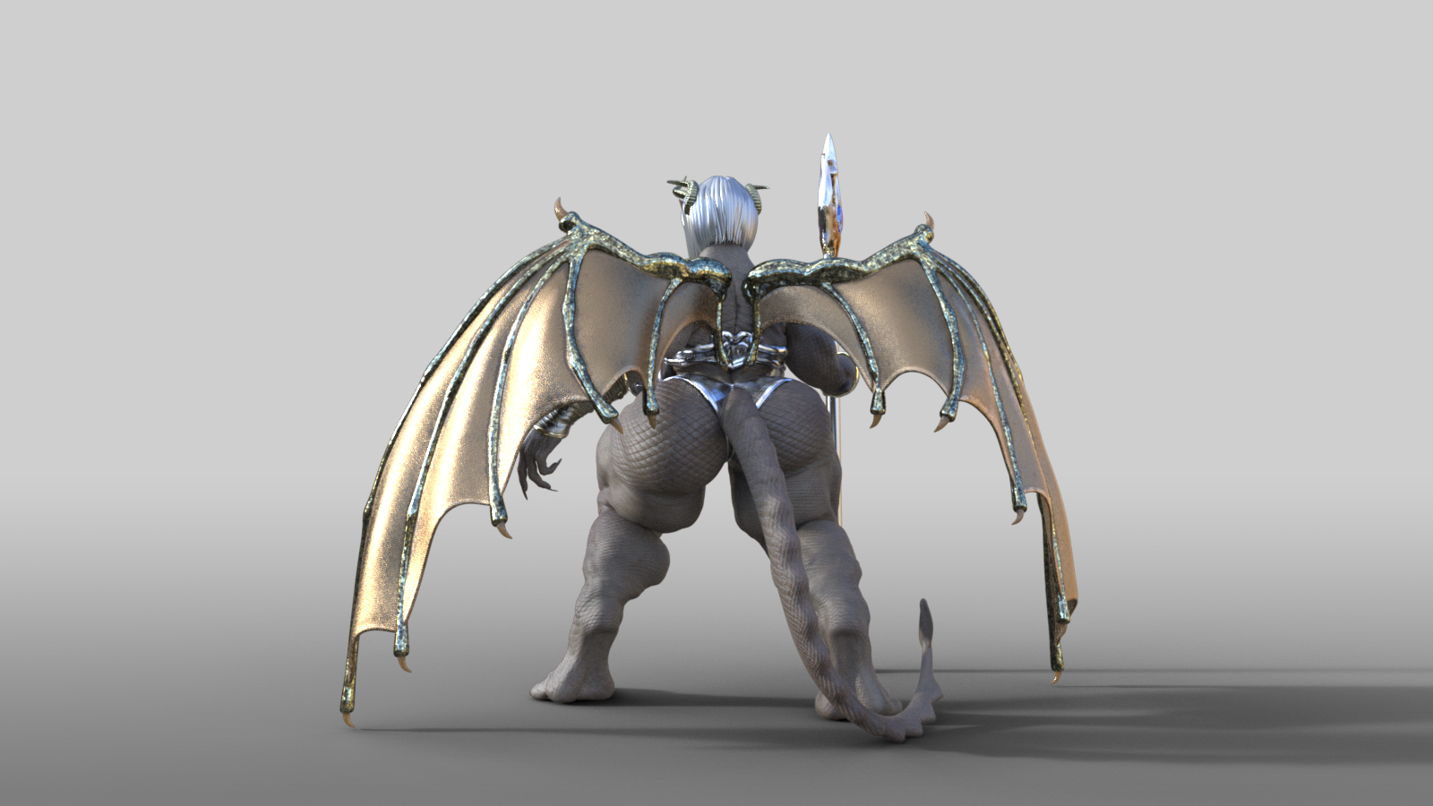 3d Print STL File - LADY DRAGON - DRAGONESS LADY DIAMOND