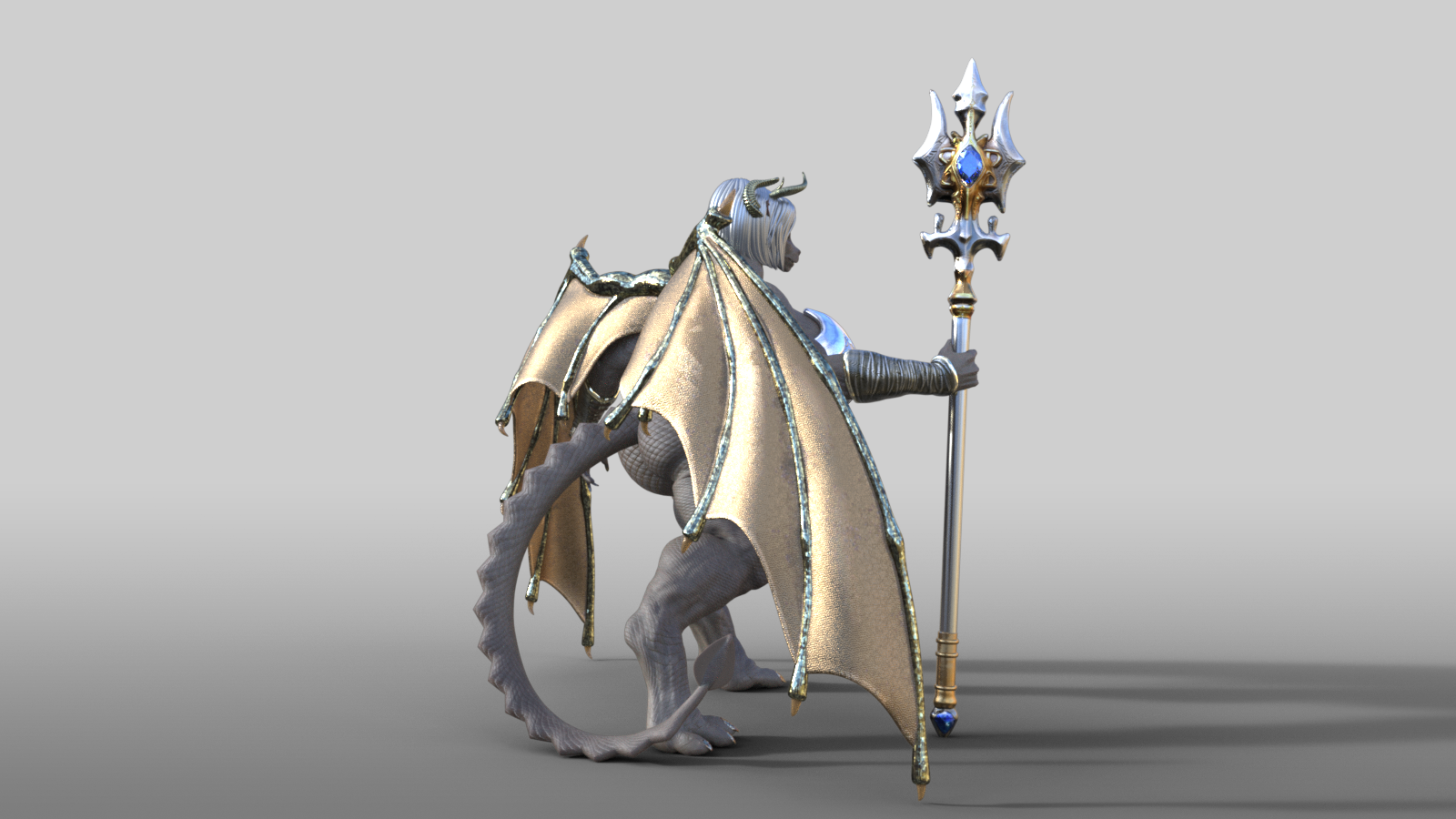 3d Print STL File - LADY DRAGON - DRAGONESS LADY DIAMOND
