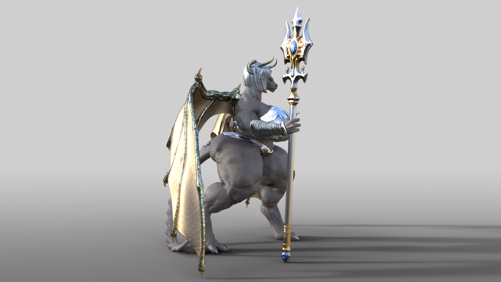 3d Print STL File - LADY DRAGON - DRAGONESS LADY DIAMOND