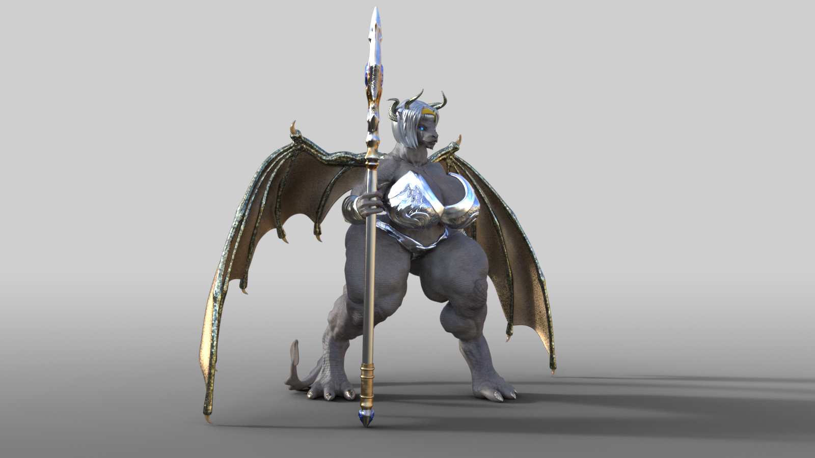 3d Print STL File - LADY DRAGON - DRAGONESS LADY DIAMOND