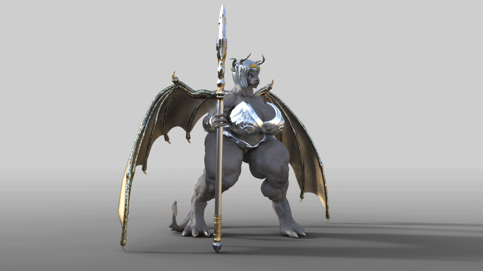 3d Print STL File - LADY DRAGON - DRAGONESS LADY DIAMOND