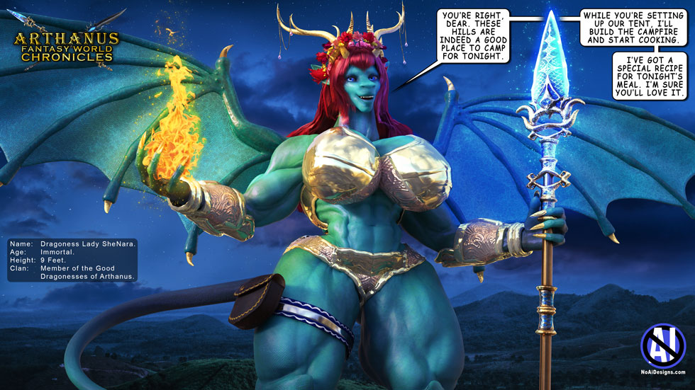 Fantasy Concept Art - Dragoness-Lady-SheNara
