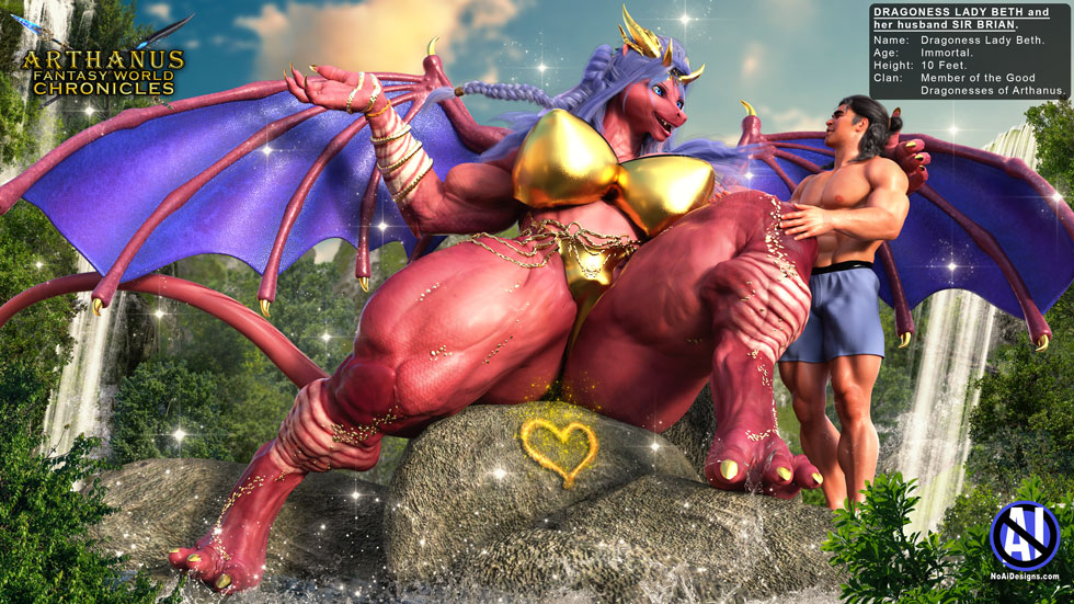 no ai art thumbnaol-Dragoness-Lady-Beth-and-Sir-Brian-Bath-Time-Bra-and-Panty